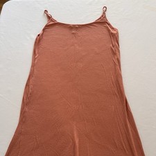 Forever 21 Rose Ribbed Maxi Tank Dress Women Size Med Sleeveless Bodycon Casual