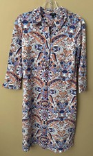 Talbot’s Dress 3/4 Sleeve Multi Color Floral Midi Dress - Size P Petite Small A8
