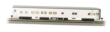 Bachmann Industries Painted Unlettered Aluminum Smooth-Side Observation Car w...