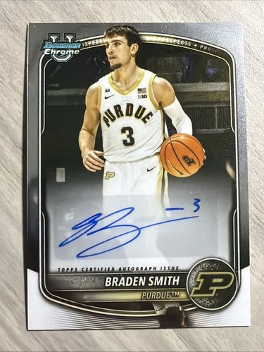 2025-26 Bowman Braden Smith Chrome Prospect Auto Purdue Boilermakers