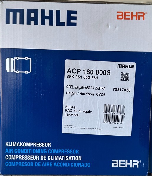 Kompressor Klimaanlage Mahle ACP 180 000S FüR Opel Vauxhall Astra J Caravan-image