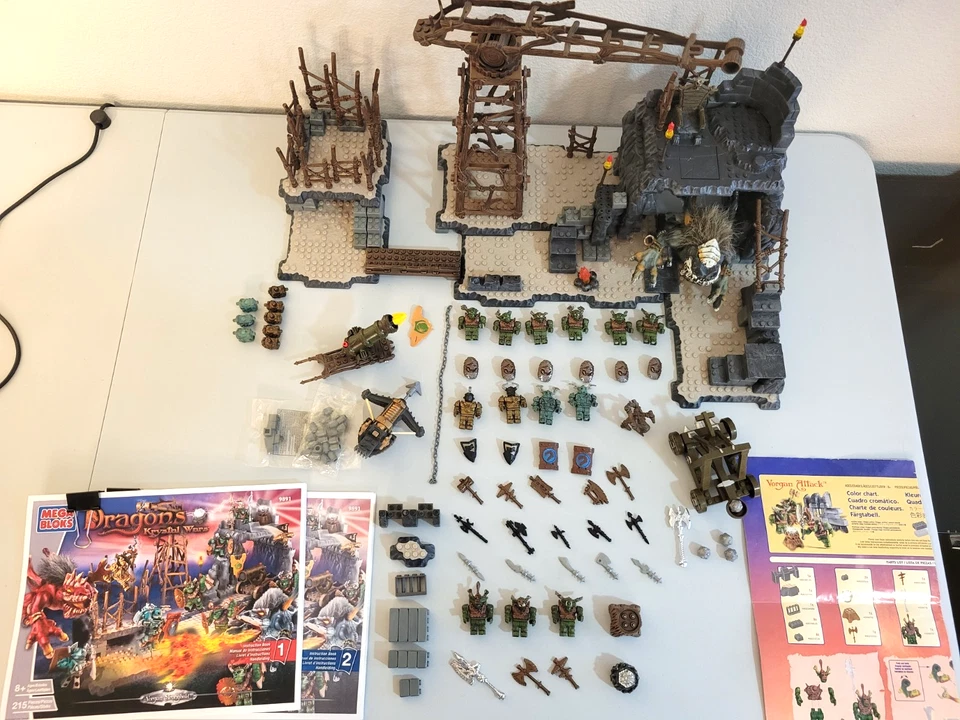 Mega Bloks Dragons Krystal Wars Vorgan Stronhold y Vorgan Attack incompleto Foto 2 de 4