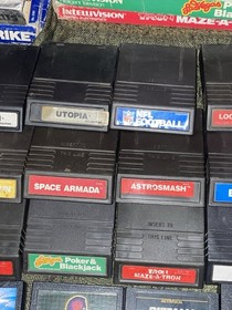 Lot Of 45 Mattel Electronics INTELLIVISION Game CIB, Cartridges & Extras Read