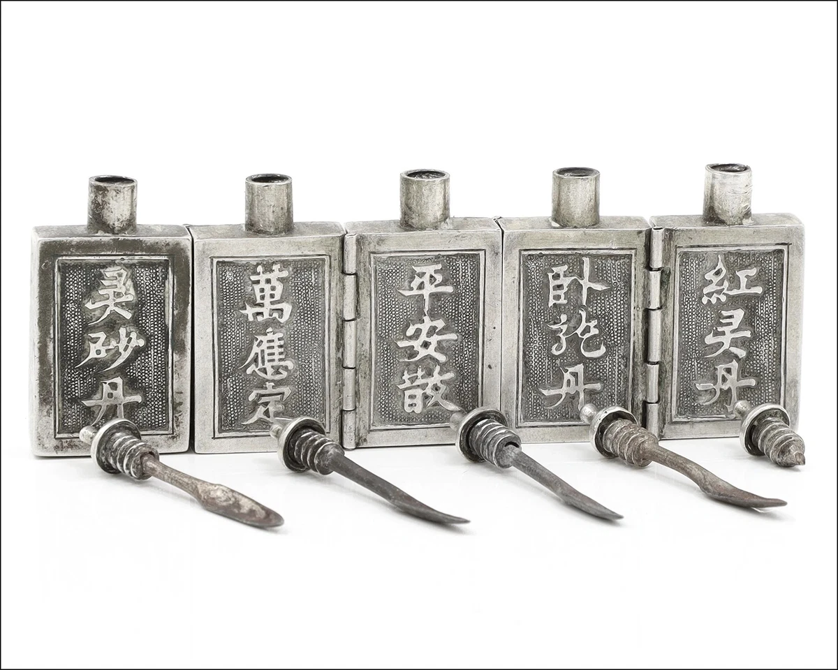 银鼻烟壶亚洲古董| eBay