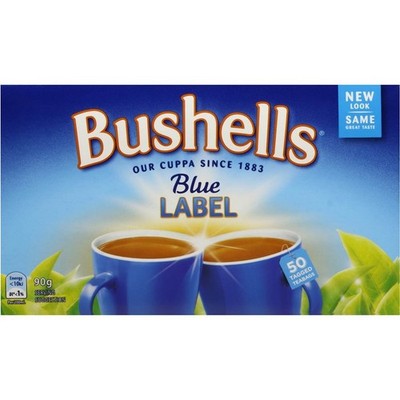 Bushells Classic Blue Label Black Tea Bags 50 Count Full Flavored Australian Tea