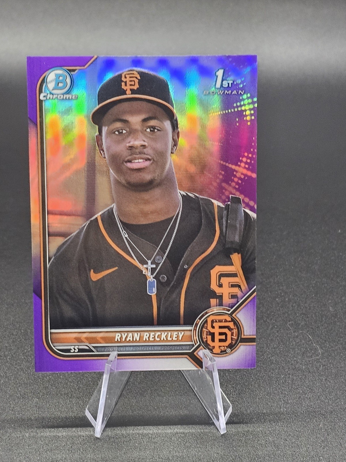 2022 Bowman Chrome - Prospects Ryan Reckley #BCP-163 Purple Refractor /250 (RC)