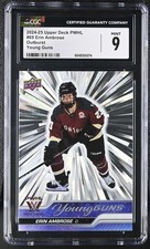 CGC Mint 9 2024-25 Upper Deck PWHL Outburst Silver Young Guns 69 Erin Ambrose