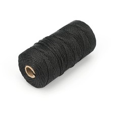 jijAcraft 426 Feet Black Nylon String, 36 Braided Mason 2mm x 426 ft,