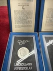 1884 And 1885 CC Carson City Morgan Silver Dollar $1 GSA Hoard with Original Box
