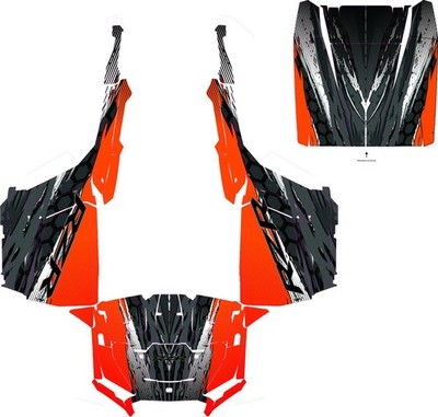 Polaris RZR  XP Pro Graphic Kit Wraps Decals Off Road D-1 2024 to 2026