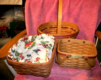 LONGABERGER - SET OF 3 BASKETS - DIFFERENT SIZES - 1989/1995/2003
