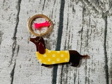 Sausage Dog / Dachshund Acrylic Keyring New Gift Christmas paw print  Gorgeous