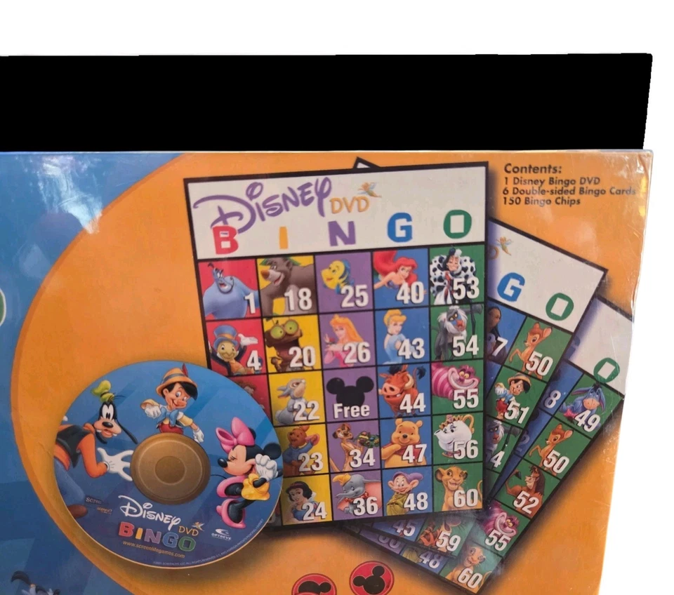 Mattel Disney DVD BINGO Pantalla Vida Familia Juego de Mesa Mickey Nuevo Sellado de Fábrica Foto 4 de 4