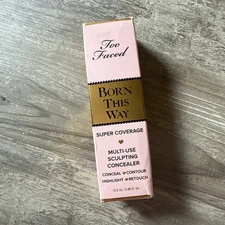 Too Faced Born This Way Super Coverage Concealer  Porcelain 0.45 OZ   NEW IN BOX