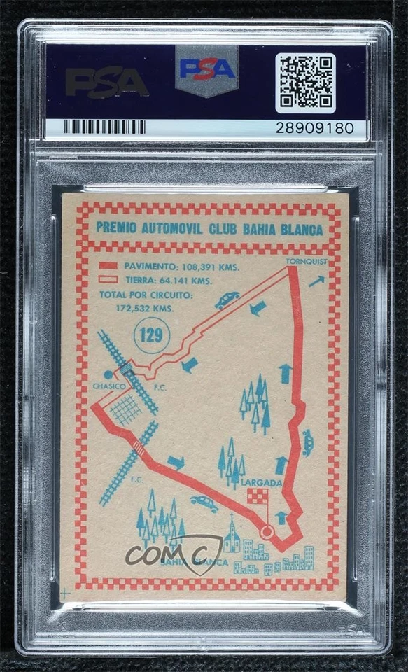 1967 Crack Figuritas Sport Dante Emilioz y Torcuato Emilioz #129 PSA 3 - Image 2 of 2