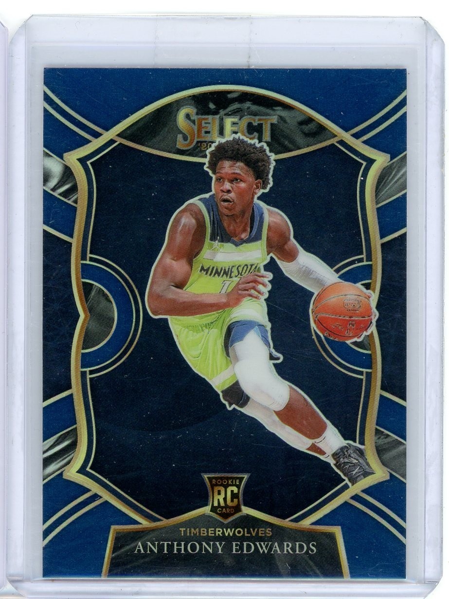 2020-21 Panini Select Anthony Edwards RC Blue Silver Prizm Concourse NICE L@@K!!