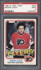 1981 O-Pee-Chee Reggie Leach #243 PSA 9 Mint Philadelphia Flyers