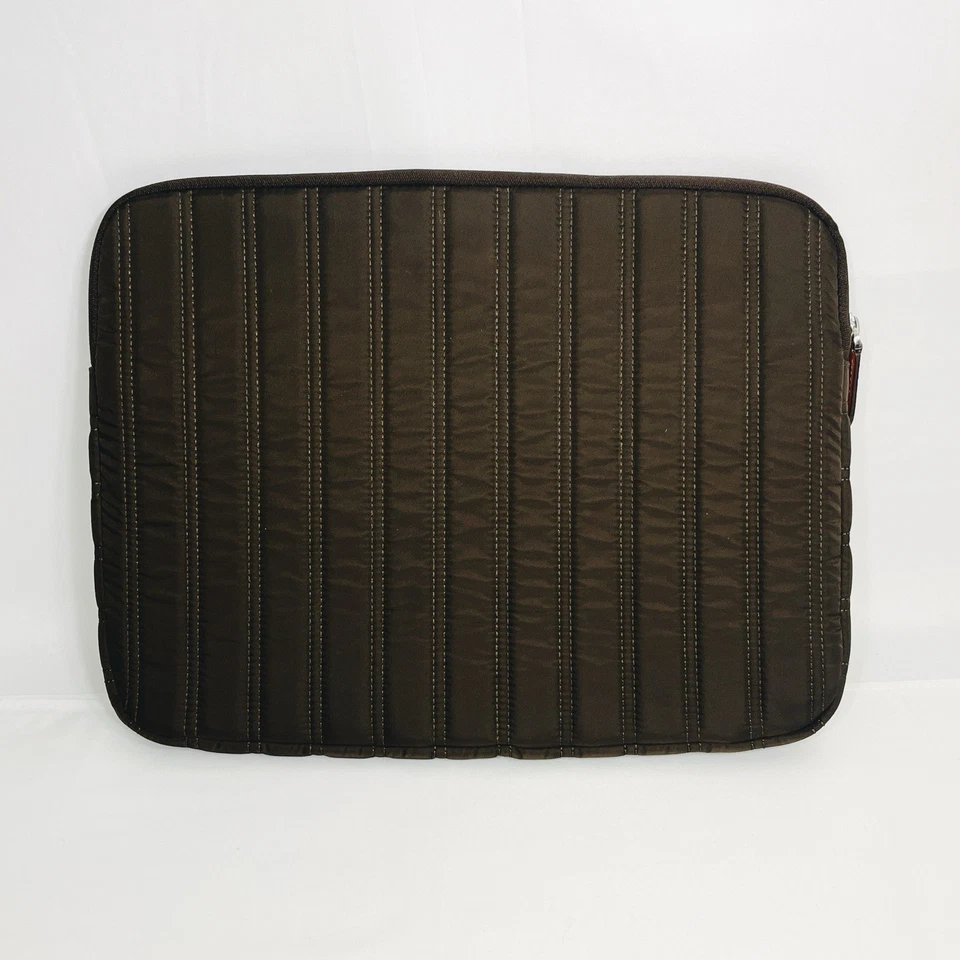 Tumi Bolso para Laptop Marrón Chocolate Acolchado Acolchado Estuche para Computadora Funda 14" x 11" Foto 3 de 4