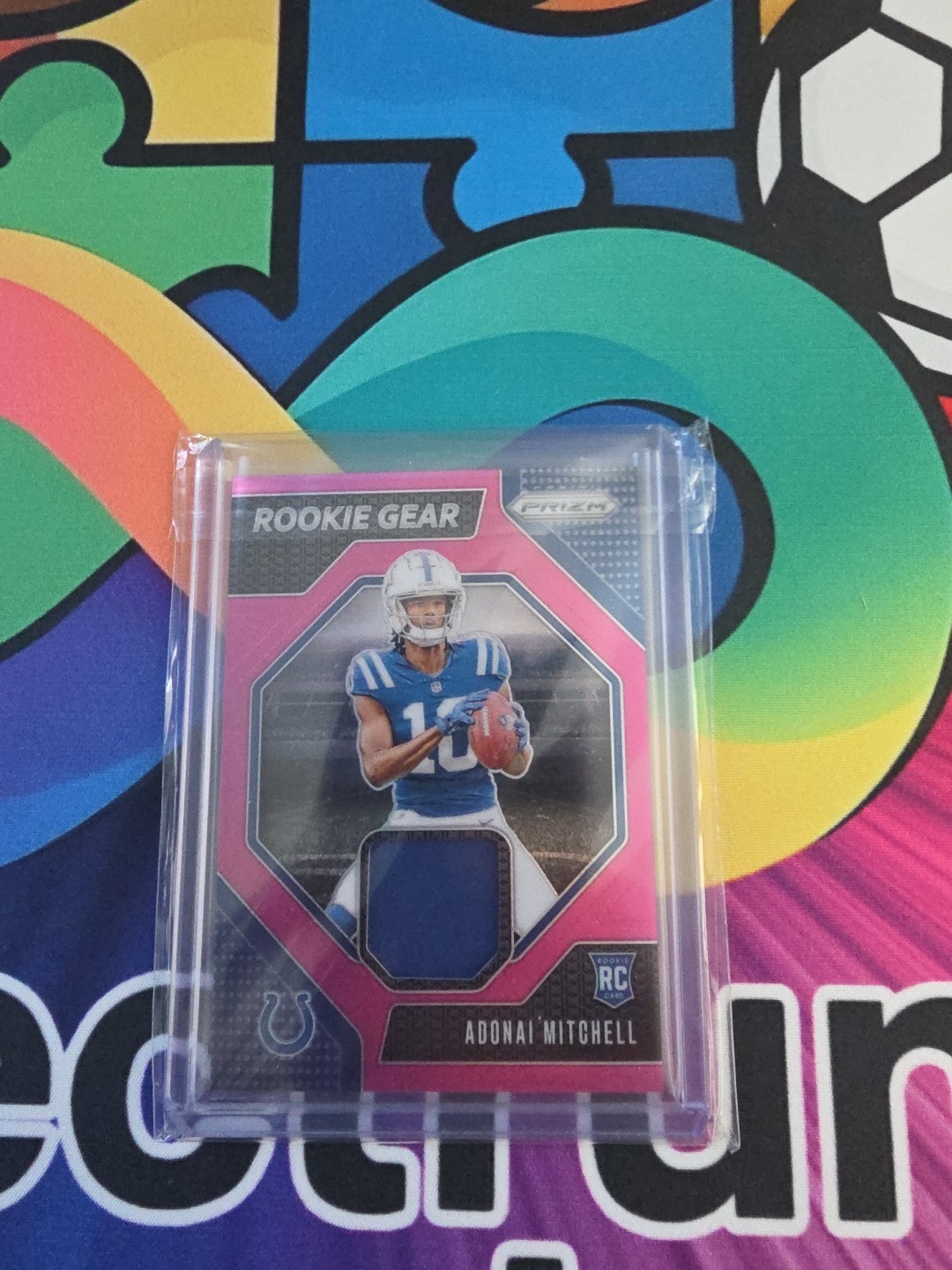 2024 Panini Prizm - Rookie Gear Adonai Mitchell #RG-AML Pink Prizm (MEM, RC)
