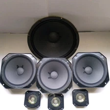 YAMAHA Organ speaker Set Of 7 Sub Woofer Tweeter 8ohm 60W 40W 20W Vintage Tested