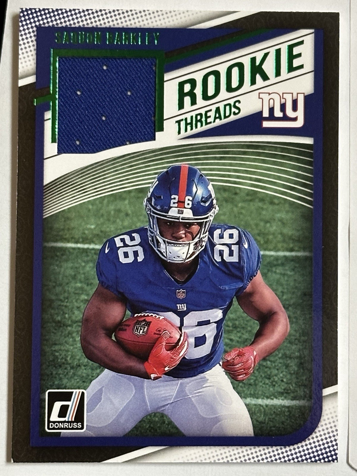 2018 Donruss Saquon Barkley Rookie Threads #6 Philadelphia Eagles NY Giants Star