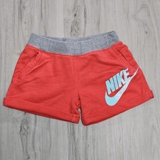 Nike Shorts Youth Girls Medium Red Dri-Fit Swoosh Training Workout