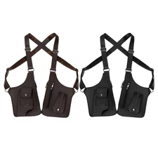 Men's Anti-Theft Hidden Strap Wallet Leather Underarm Pocket Phone Holster Bag