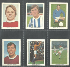 6 x SCOTTISH Clubs - 1970/71 'My Favourite Soccer Stars' IPC Cards