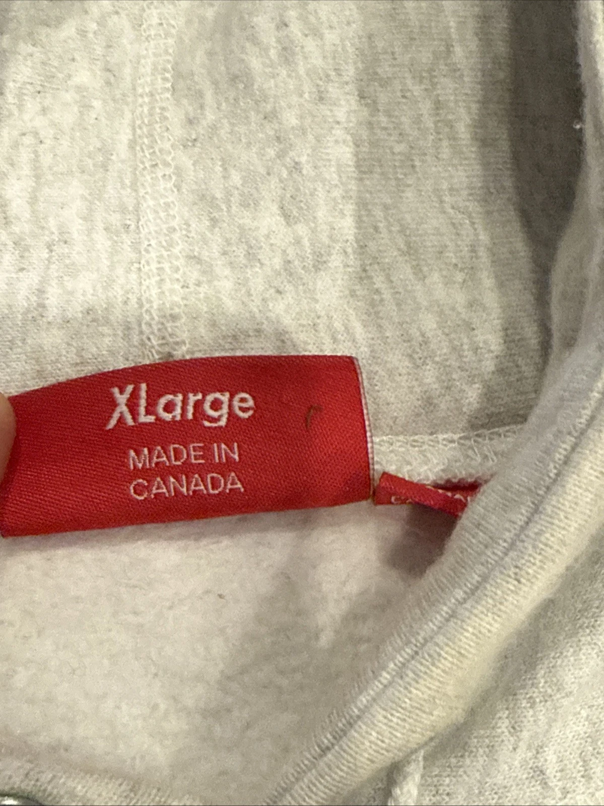 Felpa con cappuccio Supreme Apple Apple taglia XL grigio erica made in Canada