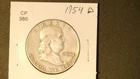 1954 D Silver Franklin Half Dollar Nice Actual Photo of coin CP986