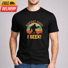 Bigfoot Hides I Seek Funny Sasquatch Hunter Believe Gift Art Unisex T-Shirt