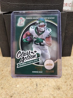 2025 Topps Signature Class Breece Hall Class Action GREEN Parallel 081/150 CA-19