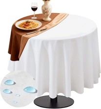 Table Pad Protector with Flannel Backing Cut to Fit 52 in White for Dining