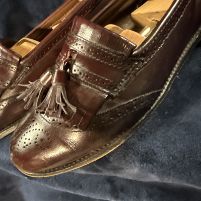 Allen Edmonds Bridgeton Loafers Mens Shoes 10 D Burgundy  display picture 2