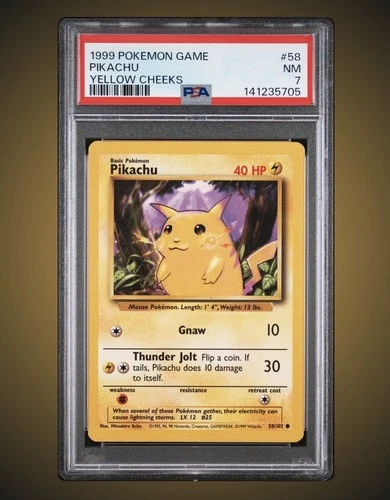 Pikachu 1999 Pokemon Game #58 Yellow Cheeks PSA 7 NEW SLAB