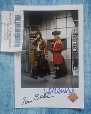 Tom Baker & Lalla Ward Hand Signed Autograph Photo COA Doctor Who NO US TARIFF