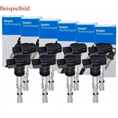 8x DELPHI Zündspulen für Jaguar XJ X350 4.2 R N3_ 3.6 XK Cabriolet _J43_ QQ6_