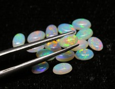 3X5 MM Oval, Australian Opal Stone, Cabochon, Multicolor Fire Natural Loose Opal