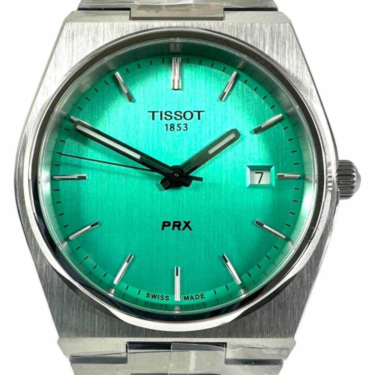 Tissot PRX T137410A Quartz Watch Emerald Green Dial Date, New in