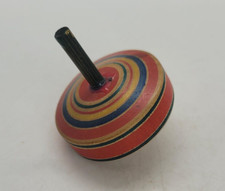 Antique VTG Large Folk Art Wooden Spinning Top 1900's Rare