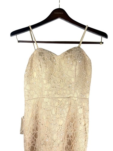 NWOT Bailey Bridal Lace & Sequins Fit & Flare Strap Gown Dress Women's Small - Picture 4 of 13