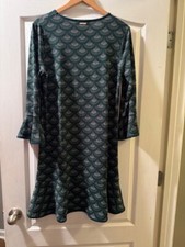 michael kors chandelier scallop dress green size L excellent condition