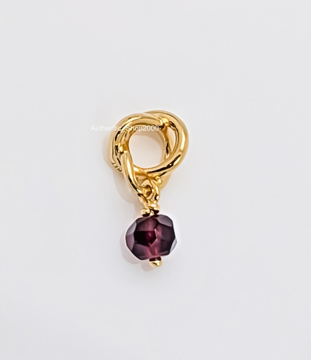 New 100% Authentic PANDORA 14K Gold January Red Eternity