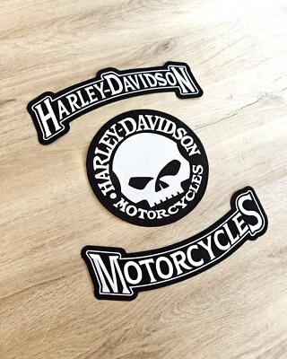 PACK Patch Harley Davidson motorcycles XXL SKULL écusson pour blouson biker 🏍️