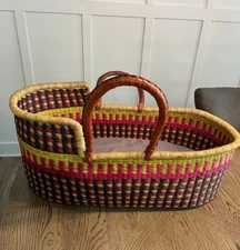 Plum And Sparrow Handwoven Moses Baby Basket