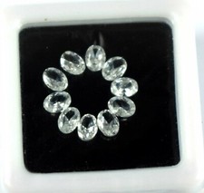 Zaffiro Bianco 3,20 Ct/4 mm Pietra Preziosa Naturale Lotto 10 Pezzi Certifica...