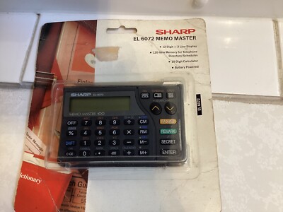 VINTAGE SHARP MEMO MASTER TASCHENRECHNER, BRANDNEU