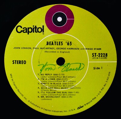 ビートルズ　LPレコード　BEATLES '65 アメリカ版　CAPITOL BEATLES '65 Capitol Records ST-2228 Stereo 'Recorded in England