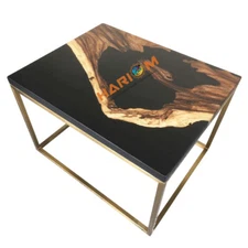 Acacia Wooden solid Black Resin Square Table Top Loved Ones Gifts Home Decorates