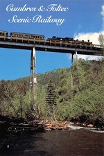 K-36 Mikado 2-8-2 Crosses Labato Trestle Rio Chama River Vtg 6X4 Postcard CP441